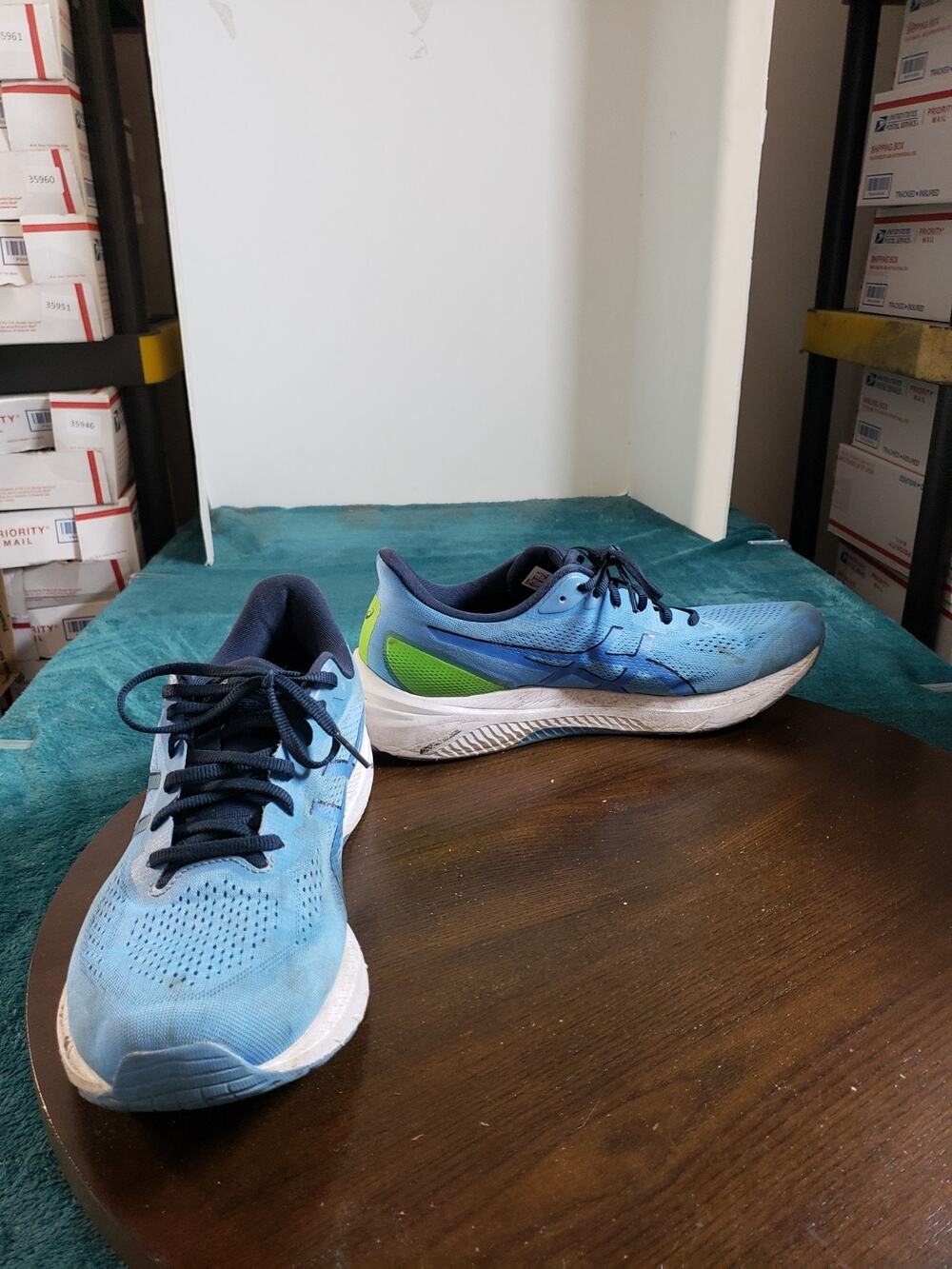 Asics GT1000 Shoes Size 13 Men Blue Green Training Running Marathon Gym 1011B631